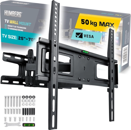 Επιτοίχια βάση TV 25–70" Humberg, αντοχή φορτίου 50 kg
