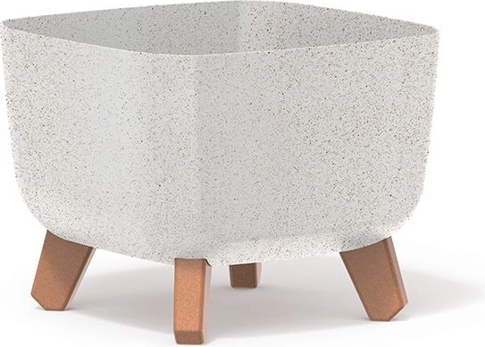 Γλάστρα Gracia Square Eco Wood 24 × 24 cm – λευκή