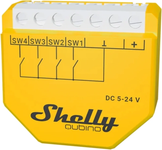 Shelly Wave i4 DC Z-Wave επιτοίχια μονάδα εισόδου με 4 εισόδους