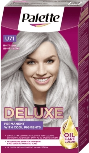 Palette Deluxe U71 παγωμένο ασημί – μόνιμη βαφή μαλλιών 50 ml