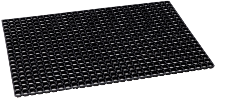 Λαστιχένιο διάτρητο χαλάκι εισόδου 80 × 120 cm, μαύρο