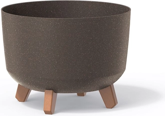 Γλάστρα με πόδια Gracia Standard Eco Wood 34 cm – καφέ