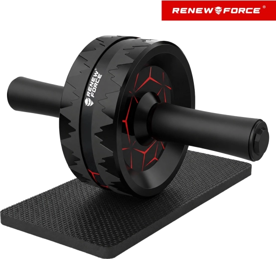RENEW FORCE ροδάκι ενδυνάμωσης κοιλιακών με διπλό τροχό και στρώμα γονάτων