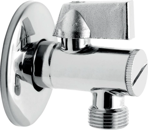 Γωνιακή βάνα με φίλτρο 1/2" x 3/8" με μοχλό αλουμινίου