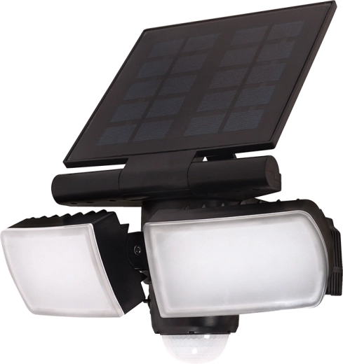 Solight LED ηλιακός εξωτερικός προβολέας με αισθητήρα 8 W 600 lm μαύρος