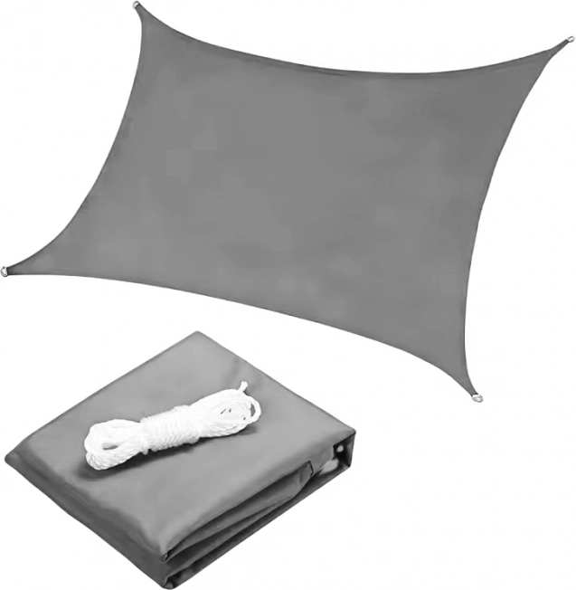 Ορθογώνιο αδιάβροχο σκίαστρο 2 × 3 m ModernHome – γκρι