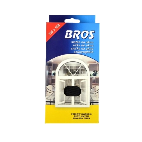 Σίτα κατά των εντόμων για παράθυρο 130 × 150 cm BROS, μαύρη