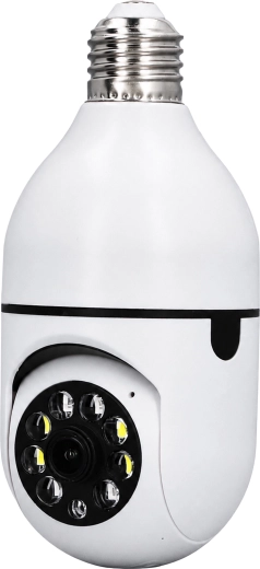 Ασύρματη Wi‑Fi IP κάμερα σε σχήμα λάμπας E27 30 W για παρακολούθηση σπιτιού - 1 τεμάχιο