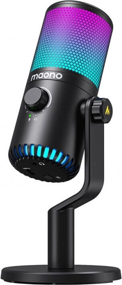 Gaming USB μικρόφωνο Maono DM30RGB με RGB οπίσθιο φωτισμό (μαύρο)