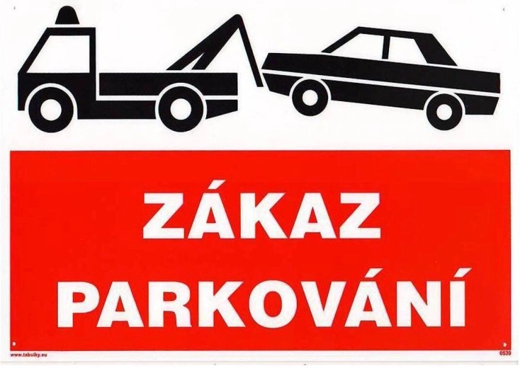 Πινακίδα απαγόρευσης στάθμευσης A4 πλαστική 210 × 297 mm