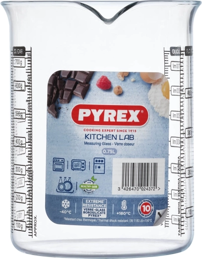 Μεζούρα Pyrex 0,75 l γυάλινη με στόμιο