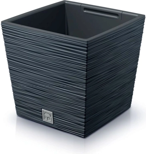 Γλάστρα Furu Square Low 24 cm – ανθρακί