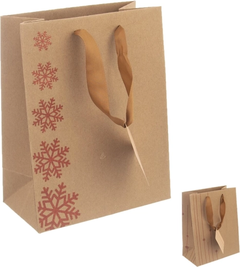 Δωροσακούλα από χαρτί Νιφάδα 18 × 10 × 23 cm (μείγμα σχεδίων)