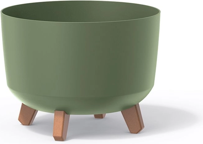 Γλάστρα Gracia 34 cm γήινο πράσινο με ένθετο