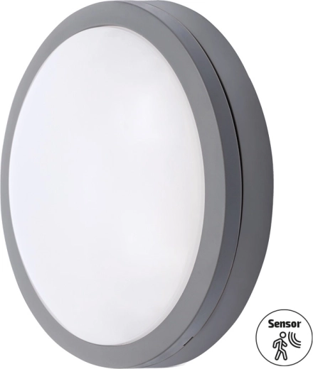 Solight LED φωτιστικό εξωτερικού χώρου με αισθητήρα Siena, γκρι, 20 W, 1500 lm, 4000 K, IP54