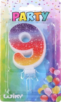 Πάρτι κερί αριθμός 9 αστέρια