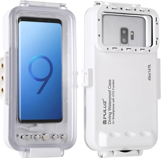 Αδιάβροχη υποβρύχια θήκη για smartphone Puluz έως 45 m (USB-C, λευκή) - 1 τεμάχιο