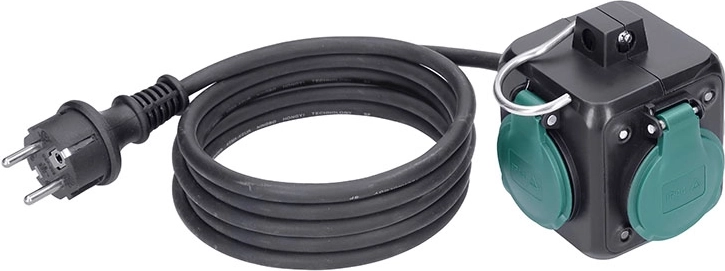Solight κύβος προέκτασης ρεύματος IP44, 3 πρίζες, 5 m