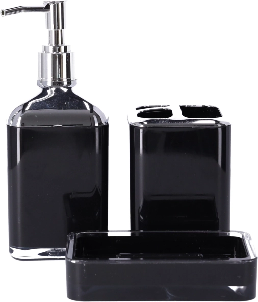 Σετ μπάνιου 3 τεμ. BERRETTI, μαύρο + χρώμιο