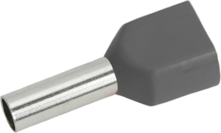 Μονωμένο ακροχιτώνιο καλωδίου για 2 × 4,0 mm², γκρι