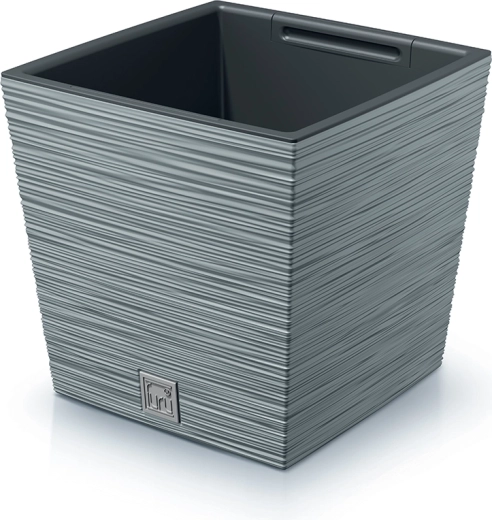 Γλάστρα Furu Square Low 24 cm – τσιμεντένιο γκρι