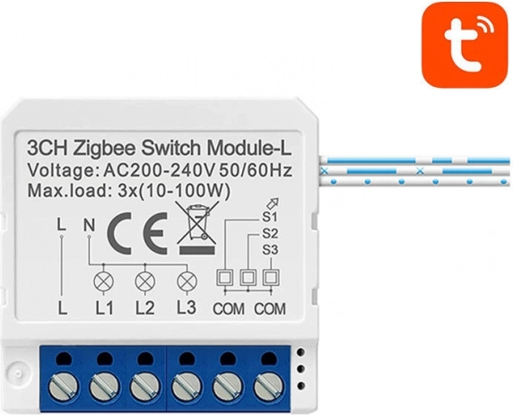Έξυπνος διακόπτης ZigBee χωρίς ουδέτερο Avatto LZWSM16-W3