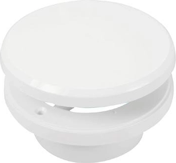 Δισκοειδής αεραγωγός βαλβίδα με ρύθμιση PH 125 mm, λευκό πλαστικό
