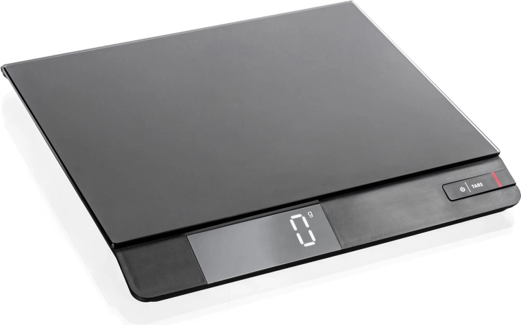 Ψηφιακή ζυγαριά κουζίνας 15 kg CULINARIA Black – λεπτή γυάλινη ζυγαριά με οθόνη LED