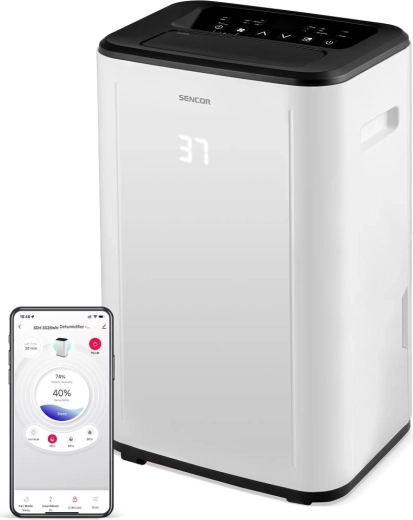 Sencor SDH 3028WH έξυπνος φορητός αφυγραντήρας αέρα 30 l με Wi‑Fi