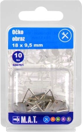 Κρεμαστράκι πίνακα 18 × 9,5 mm, γαλβανισμένο (10 τεμ.)