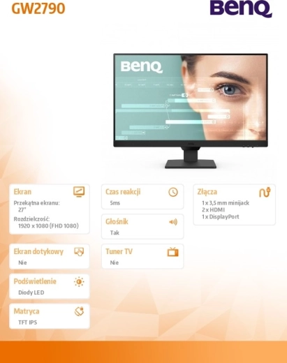 Οθόνη 27 ιντσών GW2790 LED IPS HDMI 100Hz