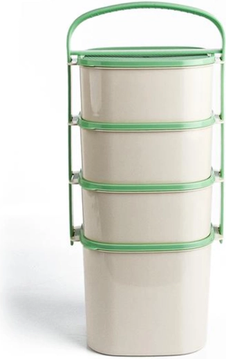 Πλαστικός μεταφορέας φαγητού TORO 3x 1,2 l + 1x 2 l, μίξη χρωμάτων καπακιών