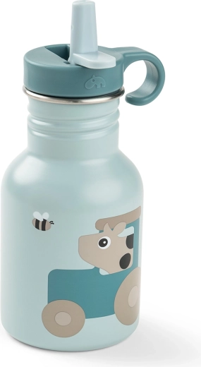 Done by Deer ανοξείδωτο μπουκάλι για παιδιά Tiny farm μπλε 350 ml