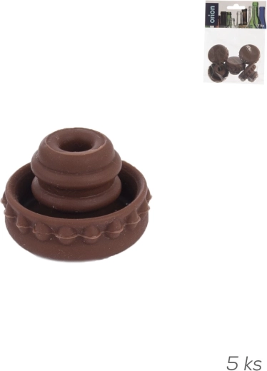 Πώμα σιλικόνης 3,5 cm, καφέ (5 τεμ.)