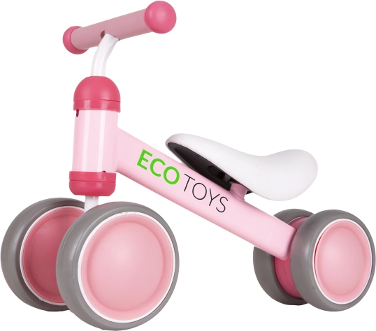 Ροζ ποδηλατάκι ισορροπίας για παιδιά ECO TOYS