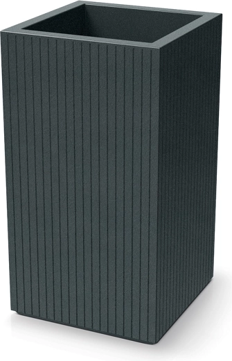 Γλάστρα Coro Square High 40 × 40 × 70 cm – γραφίτης