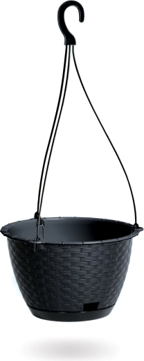 Κρεμαστή γλάστρα Ratolla Round W 24,3 cm ανθρακί