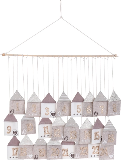 Κρεμαστό ημερολόγιο Advent από τσόχα 70 × 60 cm