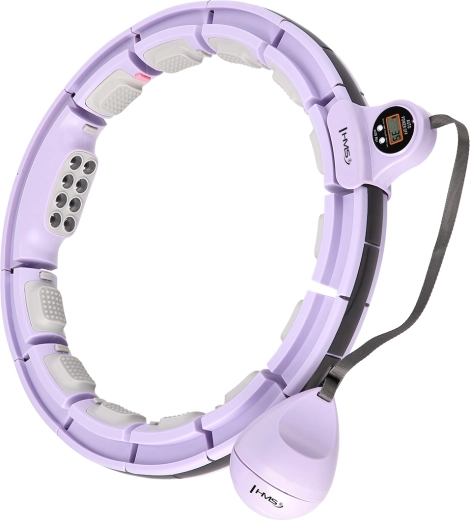 Hula hoop μασάζ με βάρος, μαγνήτες και μετρητή – μωβ