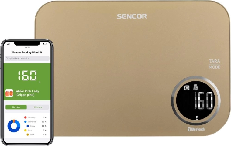 Έξυπνη κουζυγική ζυγαριά Sencor με Bluetooth