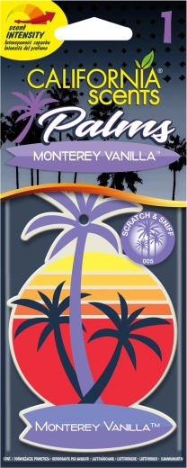 Άρωμα αυτοκινήτου California Scents Palm Monterey Vanilla – κρεμαστό άρωμα σε σχήμα φοίνικα