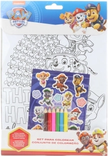 Βιβλίο ζωγραφικής Paw Patrol με ξυλομπογιές και αυτοκόλλητα