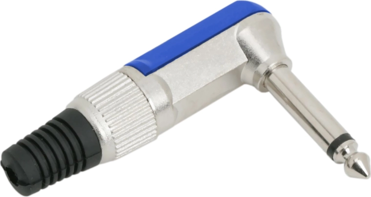 Γωνιακό βύσμα Jack 6,3 mm mono 90°