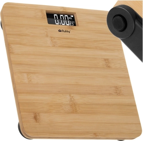 Ψηφιακή προσωπική ζυγαριά RUHHY από μπαμπού με οθόνη LCD