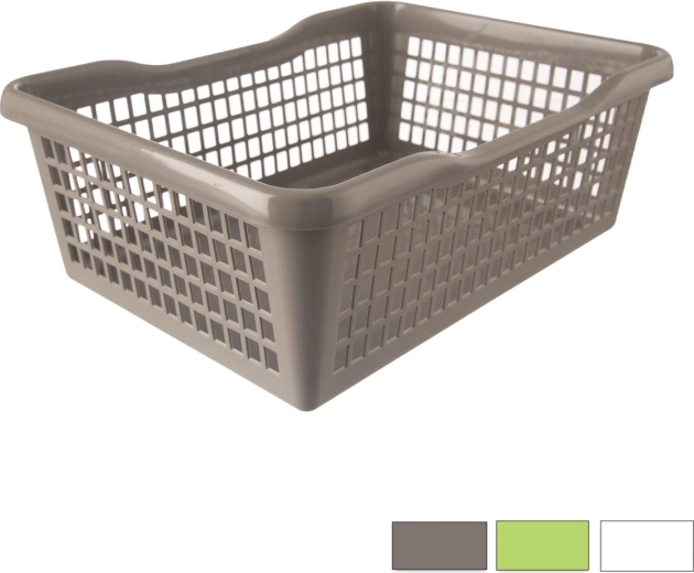Πλαστικό καλάθι αποθήκευσης 36 × 27 × 13 cm (μείγμα χρωμάτων)