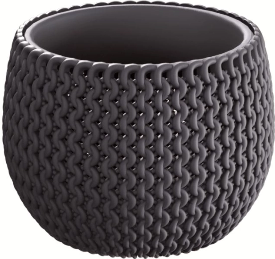 Γλάστρα Splofy Bowl με ένθετο 18 cm – ανθρακί