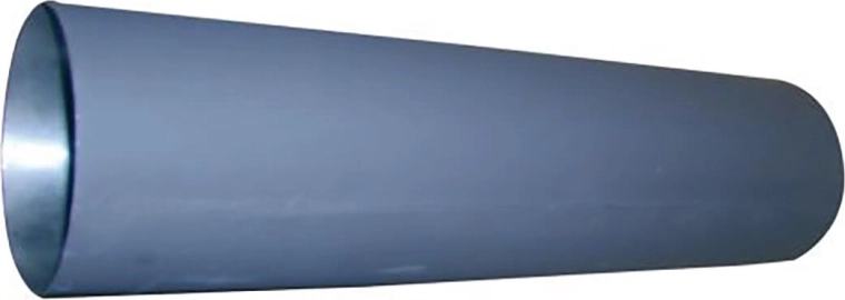 Καπναγωγός σωλήνας 125 mm, μήκος 750 mm, μαύρος