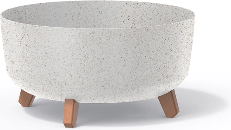 Γλάστρα Gracia Low Eco Wood 38 cm – λευκή