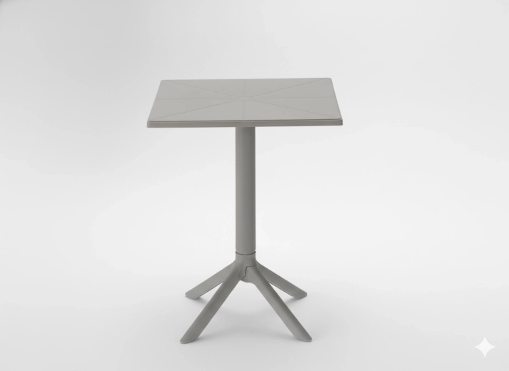 Τετράγωνο τραπέζι κήπου 60 × 60 × 77,5 cm γκρι