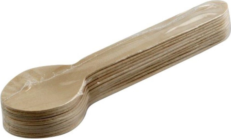Ξύλινα κουτάλια μίας χρήσης 160 mm (10 τεμ.)